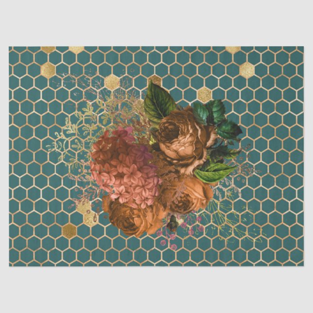 Papier Mousseline Design de la série d'abeilles Woodland 66 (Recto)