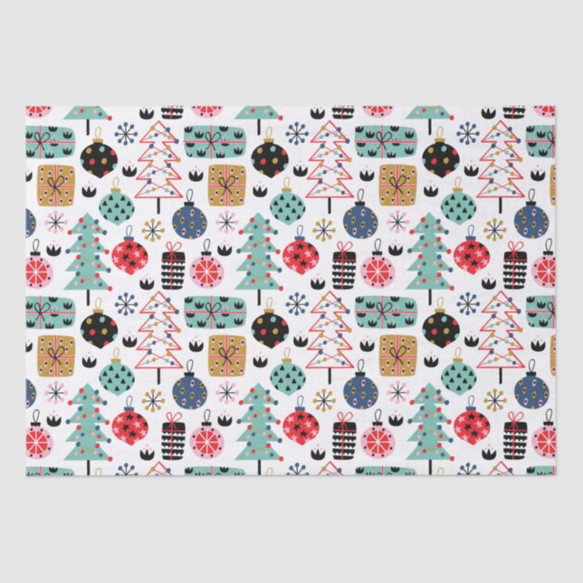 Papier Mousseline Design de Noël charmant (Recto)