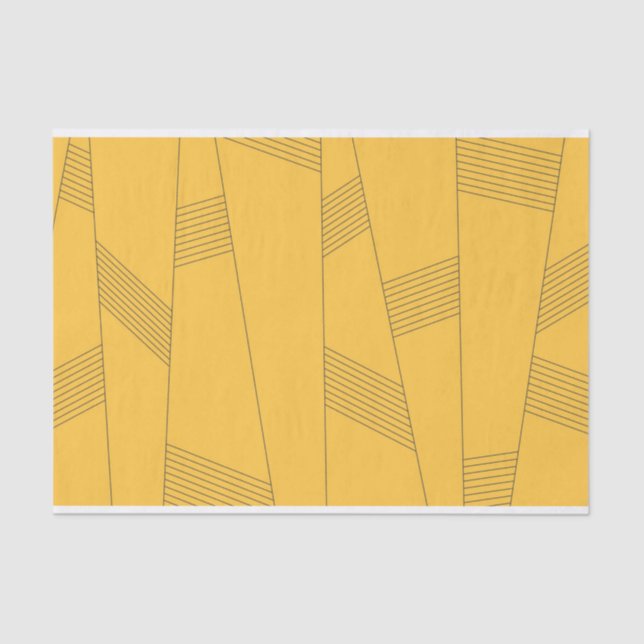 Papier Mousseline Design graphique abstrait simple, jaune et moderne (Recto)