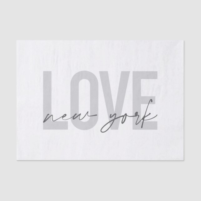 Papier Mousseline Design moderne, urbain, cool simple design de Love (Recto)