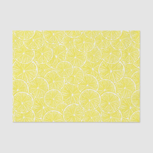 Papier Mousseline Design motif de tranches de citron (Recto)