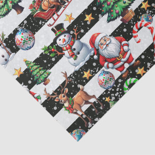 Papier Mousseline Design Motif décoratif des rayures de Noël