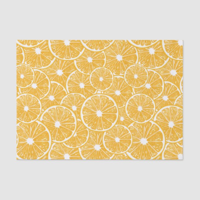 Papier Mousseline Design motif en tranches orange (Recto)