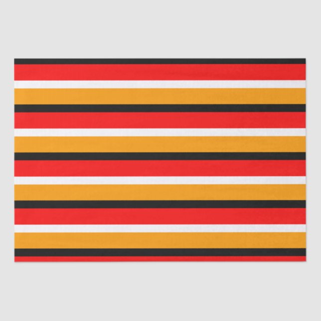 Papier Mousseline Design Motif Red Orange (Recto)