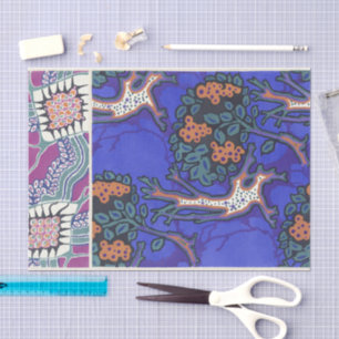 Papier Mousseline Designs floraux vintages Émile-Allain Séguy