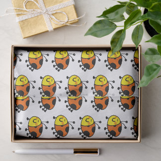 Papier Mousseline Dessin animé de coccinelle mignonne