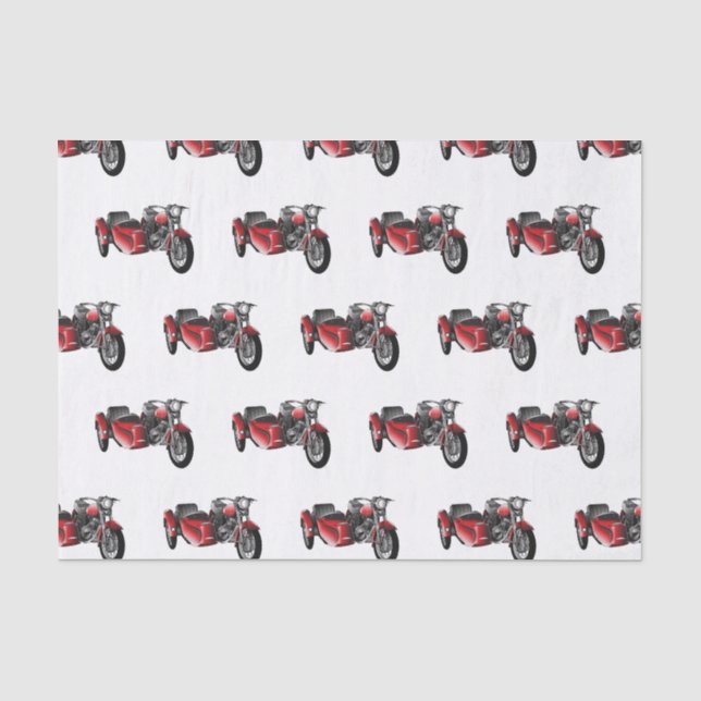 Papier Mousseline dessin animé de la moto Sidecar (Recto)