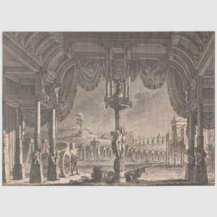 Papier Mousseline Dessin architectural papier décolpage Rome antique