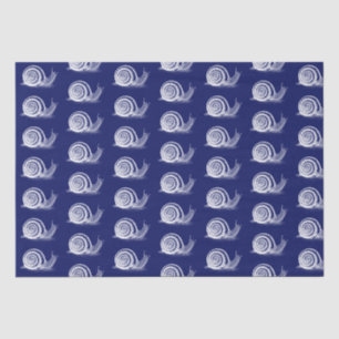Papier Mousseline Dessin de escargot stylisé vintage #2 Fond blanc b