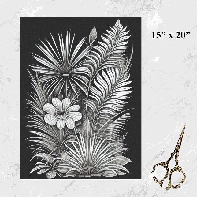 Papier Mousseline Dessin de la ligne blanche noire (Créateur téléchargé)