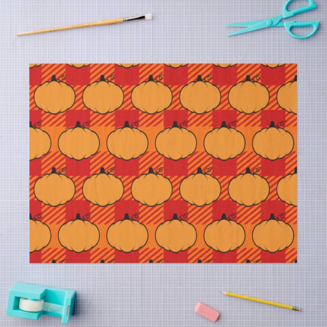 Papier Mousseline Dessin du Citrouille de Thanksgiving (Artisanat)