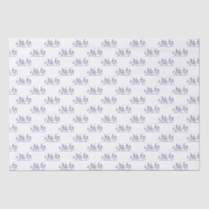 Papier Mousseline Dessin stylisé vintage de match de polo #2 bleu