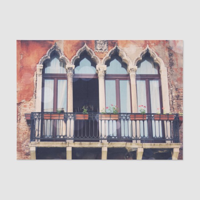Papier Mousseline Destinations | Bâtiment rustique de Venise (Recto)