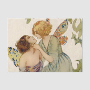 Papier Mousseline "Deux fées aux papillons" d'Erich Schutz