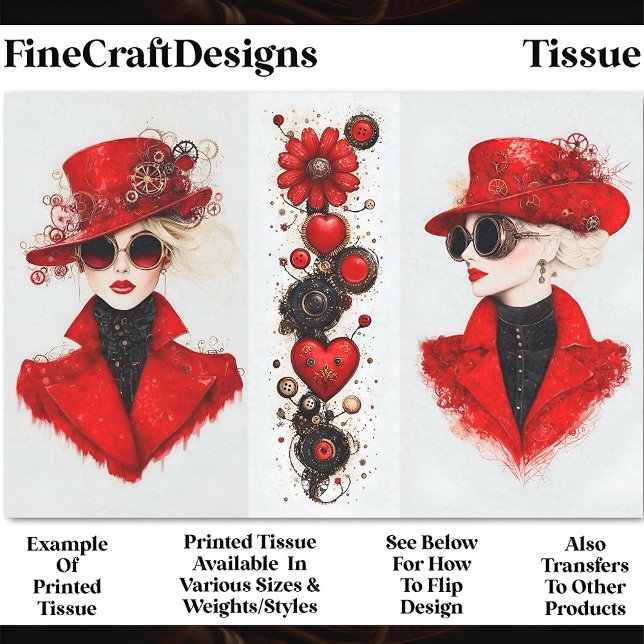 Papier Mousseline Deux Femmes Chics En Steampunk En Découpage CH4 Ro (Créateur téléchargé)