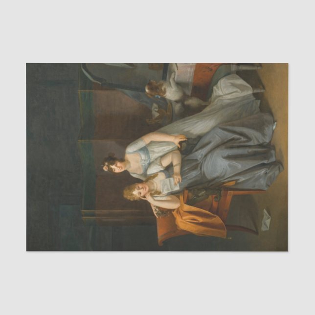Papier Mousseline Deux femmes dans l'intérieur par Marguerite Gerard (Recto)