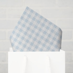 Papier Mousseline Déversement de mariage rayures carreaux bleu clair
