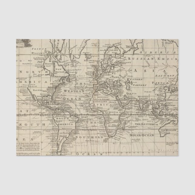 Papier Mousseline Diagramme du monde (Recto)