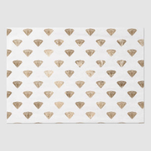 Papier Mousseline Diamants de verre d'or