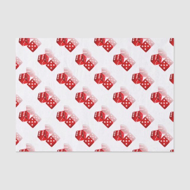 Papier Mousseline Dice rouge de Las Vegas (Recto)