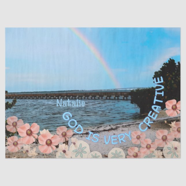 Papier Mousseline Dieu est très créatif  (Recto)