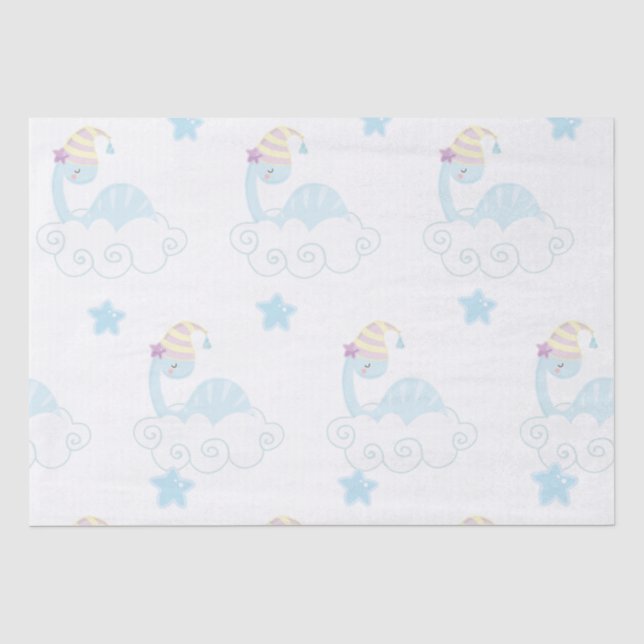 Papier Mousseline Dinosaur Dormir (Recto)