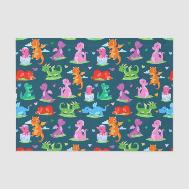 Papier Mousseline Dinosaure (Recto)