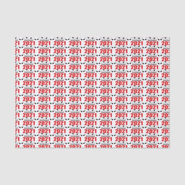 Papier Mousseline Diplôme de l'école dentaire de 2021 (Casquettes ro (Recto)