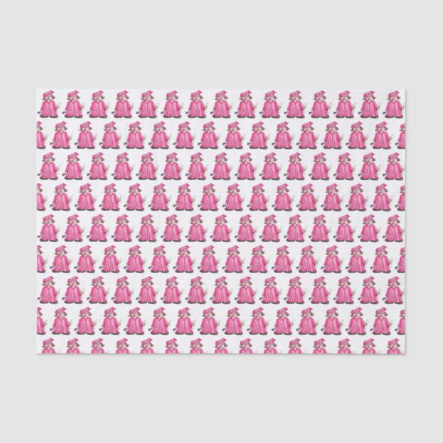 Papier Mousseline Diplôme d'études de Casquette rose (Recto)