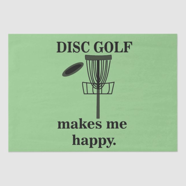 Papier Mousseline Disk Golf me rend heureux Disk Golf (Recto)
