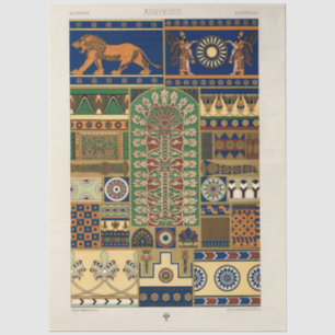 Papier Mousseline Divinité assyrienne Apkallu, Génie ailé, Soleil &