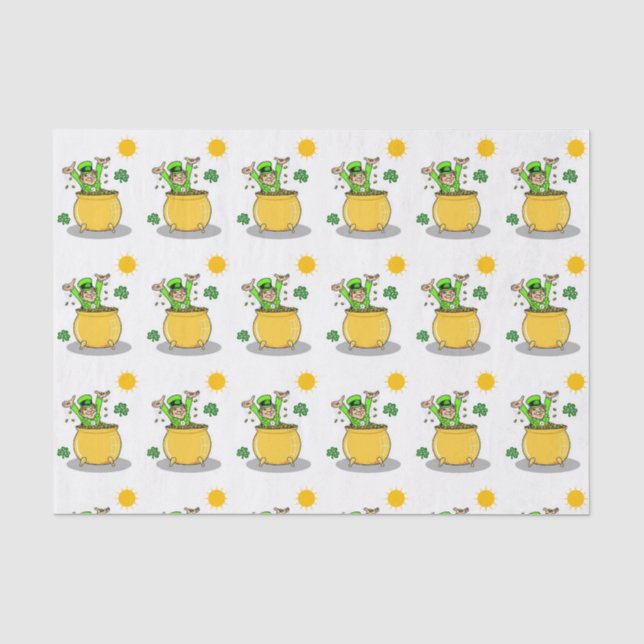 Papier Mousseline Document de fond de la Saint Patrick (Recto)