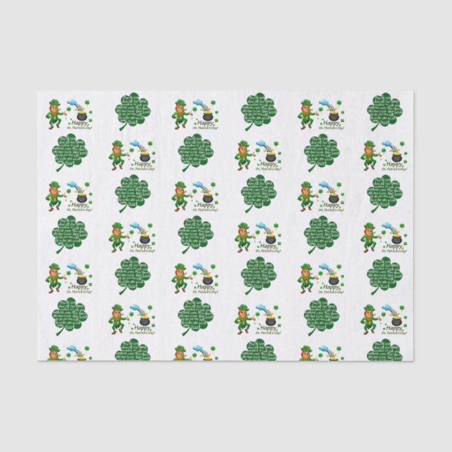 Papier Mousseline Document de fond de la Saint Patrick (Recto)