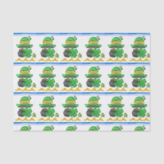 Papier Mousseline Document de fond de la Saint Patrick (Recto)