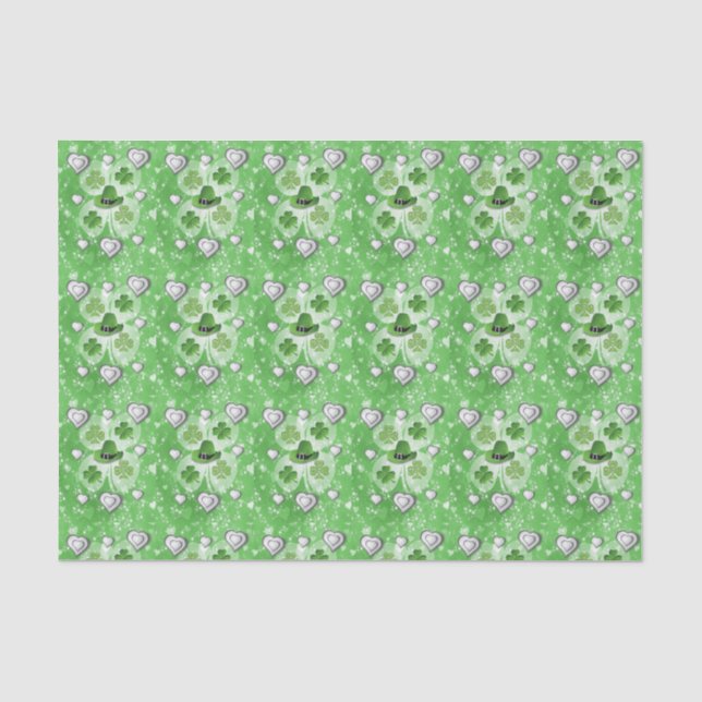 Papier Mousseline Document de fond de la Saint Patrick (Recto)