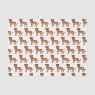 Papier Mousseline Dogue De Bordeaux Motif de Chien de Dessin Animé M