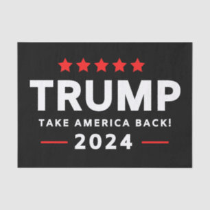 Papier Mousseline Donald Trump 2024 et l'Amérique