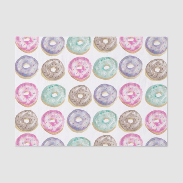 Papier Mousseline Donuts en aquarelle (Recto)