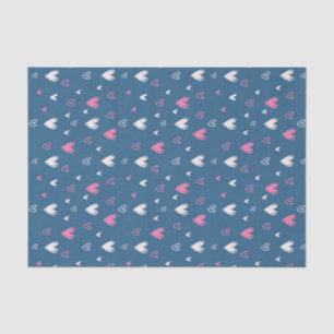 Papier Mousseline Doodle Coeur Rose mignon Croquis Saint-Valentin
