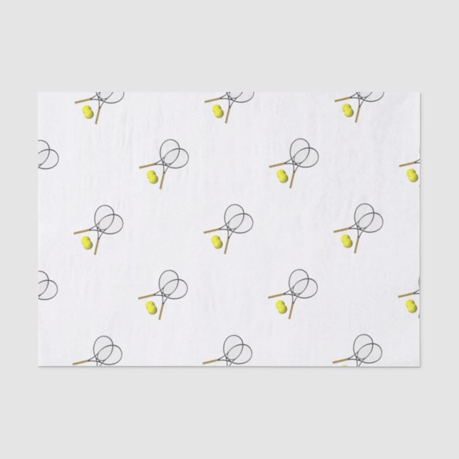 Papier Mousseline Double Tennis Sport Thème (Recto)