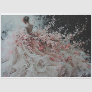 Papier Mousseline Douche à fleurs nuptiale