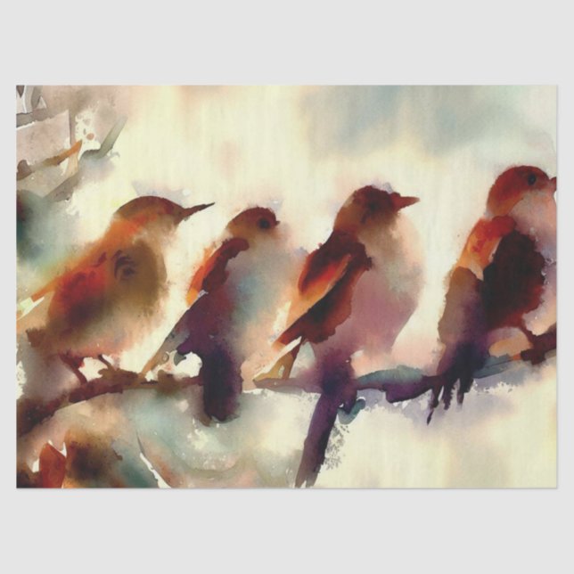 Papier Mousseline Douze Jours de Noël : Appeler Oiseaux (A), (Recto)