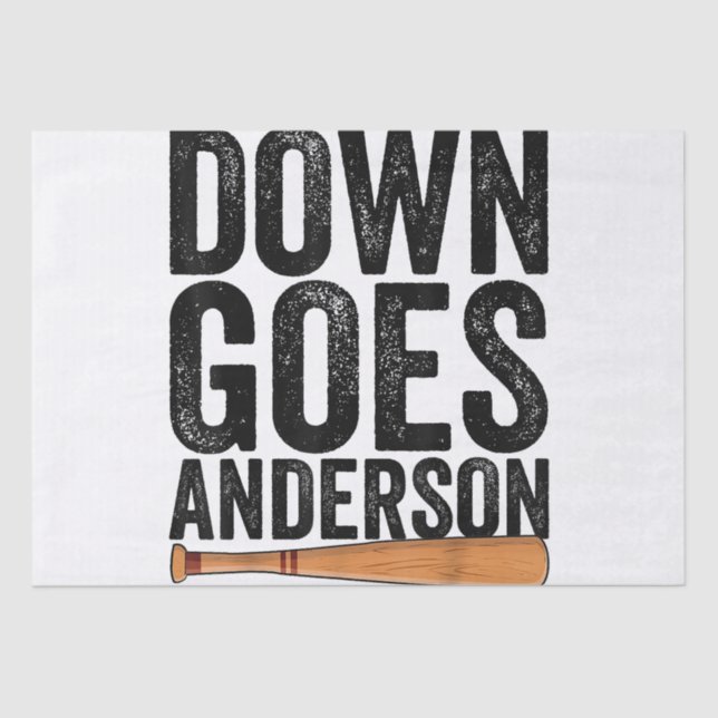 Papier Mousseline DOWN GOLF ANDERSON FUNNY BASEBALL cadeau ANDERSON (Recto)