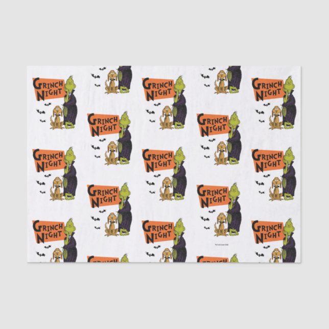 Papier Mousseline Dr Seuss | Hallowen Grinch Night Graphic (Recto)