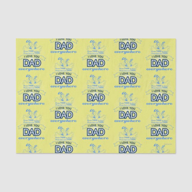 Papier Mousseline Dr Seuss | Je t'aime Papa partout (Recto)