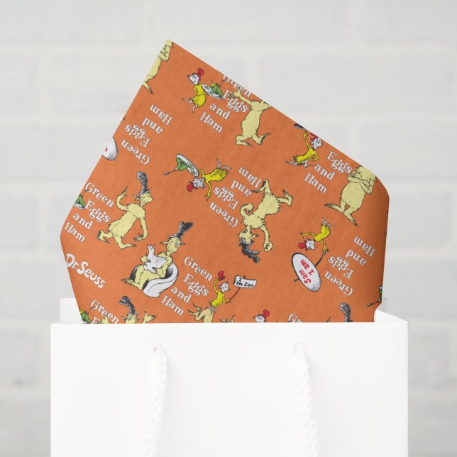 Papier Mousseline Dr. Seuss Les Œufs verts au jambon Motif de person (Sac cadeau)