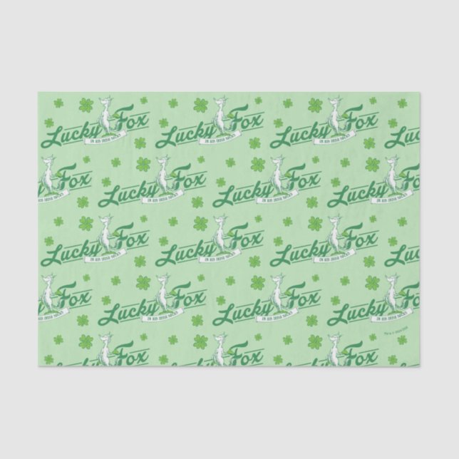 Papier Mousseline Dr Seuss | Lucky Fox Dans Ses Chaussettes Irlandai (Recto)