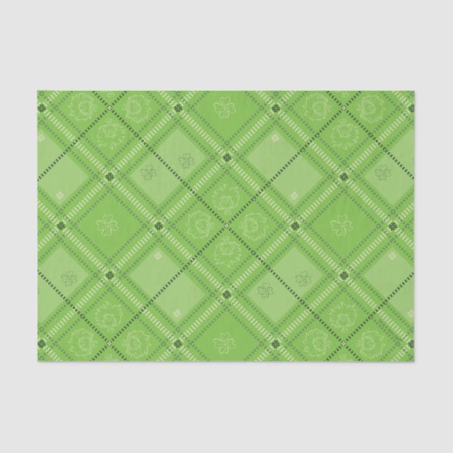 Papier Mousseline Dr Seuss | Motif de la fête de la Saint-Patrick (Recto)