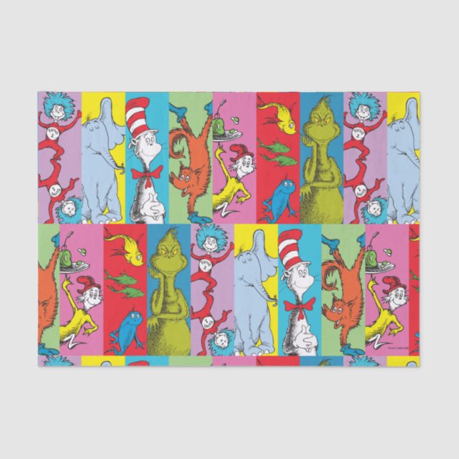 Papier Mousseline Dr Seuss | Tranche de caractères (Recto)