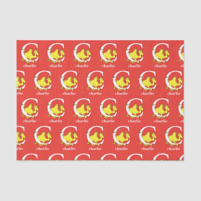 Papier Mousseline Dr Seuss's ABC : Letter C - White | Add Your Name (Recto)